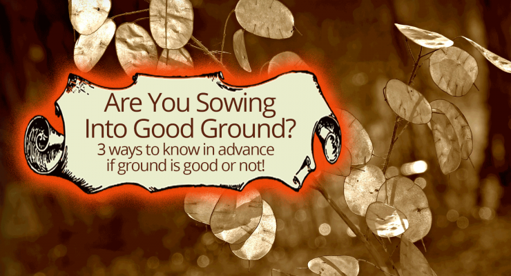 Are You Sowing Into Good Ground? 3 Ways to Know In Advance | by Jamie Rohrbaugh | OverNotUnder.com